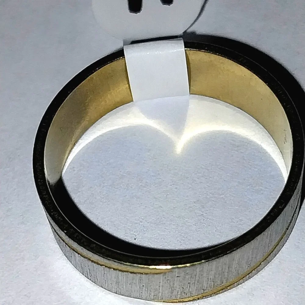 Stainless steel wide band hypoallergenic nickel free Men's ring sz 11